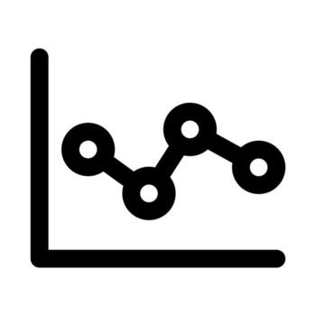Creative Flat Minimal Outline Icons for Analytics, Analyze Data, and Line Graph Trends vector