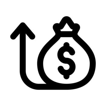Wise Spending Icons with Flat Minimal Outline Design for Budgeting and Smart Finance vector