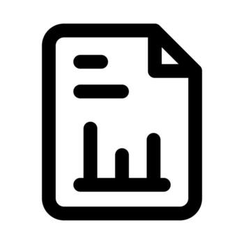 Detailed Analysis Report Icon Minimal Flat Outline for Data and Insights vector