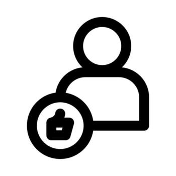 usuario me gusta icono interactivo y atractivo contorno para social Interacción vector