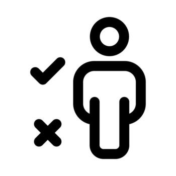 Accountability Icons with Flat Minimal Outline Design for Responsibility and Ethics vector