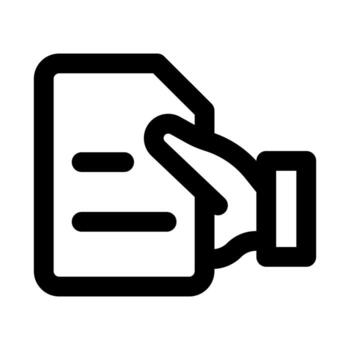 Document Handover Icons with Flat Minimal Outline Design for Transfer, Approval, and Office vector