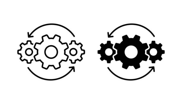 operaciones icono. operación línea y sólido icono sencillo negro estilo, ilustración. vector