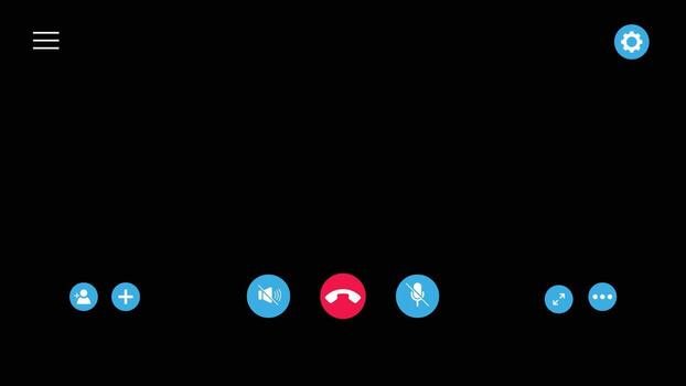 Screen display of a incoming call isolated on black background vector
