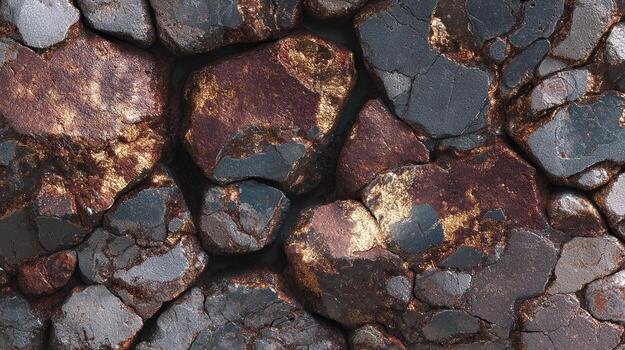 de cerca textura de hematites rocas foto