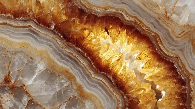 Close up of texture citrine crystal. photo