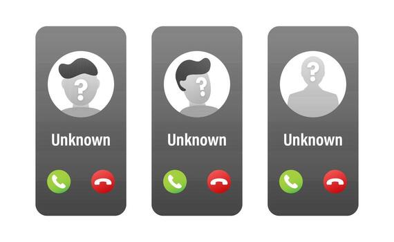 Incoming call interface showing unknown caller identity scam vector