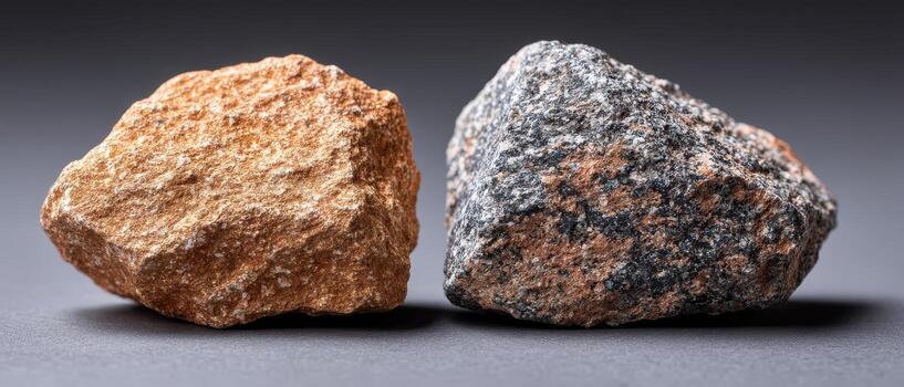 Rare earth elements mining involves extracting valuable minerals from rocks like these rough samples showing natural texture and color variations in close up view photo