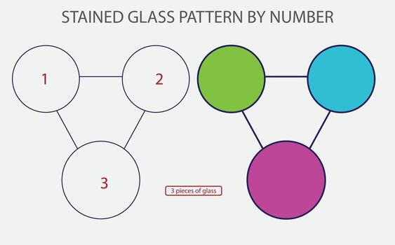 geométrico manchado vaso modelo por número , sencillo circulo diseño modelo vector