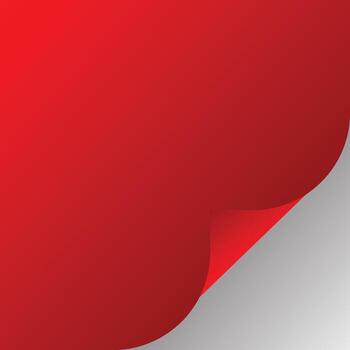 Vibrant red abstract shape with subtle gradients and a gentle curve on a light gray background vector