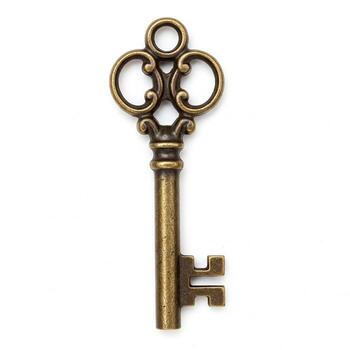 An old key isolated on white photo