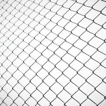 A chain link fence isolated on white photo