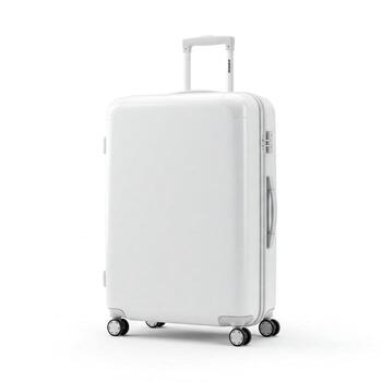 A plain white suitcase isolated on white photo