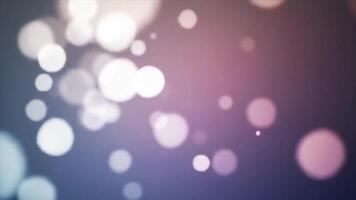 abstrato luz bokeh fundo ciclo com suave foco e cintilante partículas. video