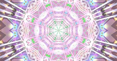 nahtlos Tunnel vj Schleife Bildschirmschoner Erstellen ein beschwingt visuell Erfahrung mit bunt Muster und geometrisch Formen video