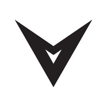 Abstract Triangular Letter V Logo Representing Balance and Precision vector