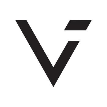 Modern Black V Symbol Expressing Simplicity and Graphic Precision vector