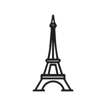 mínimo París torre símbolo expresando eterno historia y arquitectura vector