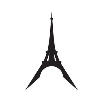 Geometric Abstract Eiffel Tower Logo Showing Strength and Structure vector