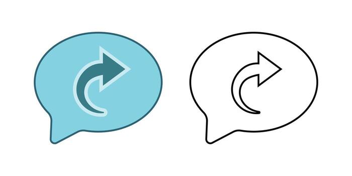 AI response mode icon featuring chat bubble with glowing reply indicator. Ideal for chatbot messages, smart assistant UI, and interactive digital communication designs. vector