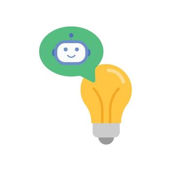 AI home control mode icon featuring a voice assistant managing a lamp. Great for smart home interface, ai automation system, and connected device technology visuals. vector