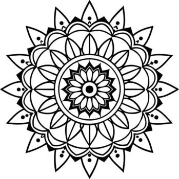 Detailed Floral Mandala Design with Intricate Patterns and Sharp Geometric Shapes vector