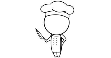 uma chefe de cozinha dentro a cozinha é corte Comida com uma faca video