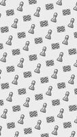 Pawn chess figure with chessboard seamless loop animation portrait background for creative visual. Castle pawns pattern background loop animation. Chess piece motif motion graphic wallpaper. 4K video