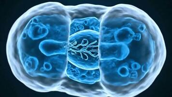 abstrakt 3d tolkning av en virus partikel med inre strukturera video