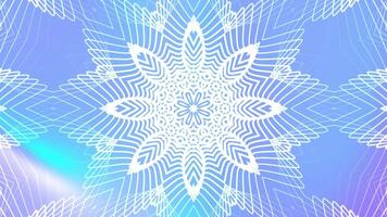 Abstract geometric star pattern radiates with vibrant neon colors, creating a mesmerizing and modern kaleidoscopic visual effect for digital and creative projects. video