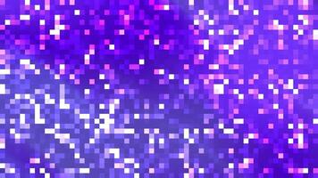 digital lila lysande pixel rutnät skapar en vibrerande, trogen bakgrund med spridd ljus effekter, idealisk för teknologi, data, eller modern design begrepp. video