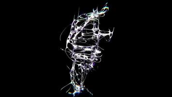 reflecting Design of Minimal chrometype futuristic y2k looping design element Background video