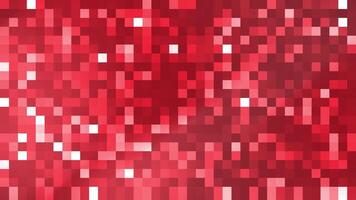 röd digital pixelated abstrakt bakgrund med ljus lysande rutor, idealisk för teknologi, festlig, eller modern grafisk design projekt och presentationer. video