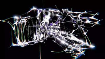 happy Design of Mechanical chrometype futuristic y2k looping design element Background video