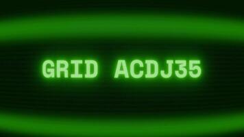 velho verde televisão tela mostrando texto rede ativo aparecendo dentro aleatória falha e codificação estilo video