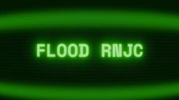 vieux vert la télé écran montrant texte inonder risque apparaissant dans Aléatoire pépin et codage style video