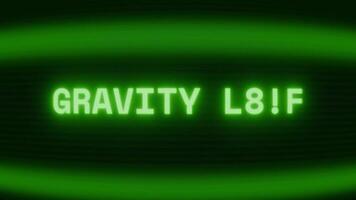 gammal grön TV skärm som visar text allvar väl visas i slumpmässig tekniskt fel och kodning stil video