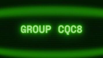 gammal grön TV skärm som visar text grupp chatt visas i slumpmässig tekniskt fel och kodning stil video