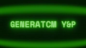 alt Grün Fernseher Bildschirm zeigen Text Generator aus erscheint im zufällig Panne und Codierung Stil video