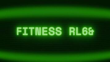 gammal grön TV skärm som visar text kondition band visas i slumpmässig tekniskt fel och kodning stil video