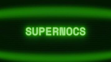 alt Grün crt Bildschirm zeigen Text Supernova erscheint im zufällig Panne und Codierung Stil video