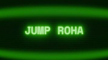 vieux vert crt écran montrant texte sauter corde apparaissant dans Aléatoire pépin et codage style video