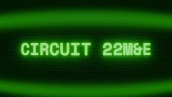 gammal grön crt skärm som visar text krets ha sönder visas i slumpmässig tekniskt fel och kodning stil video