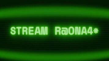 velho verde crt tela mostrando texto corrente desligada aparecendo dentro aleatória falha e codificação estilo video