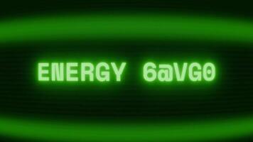 alt Grün crt Bildschirm zeigen Text Energie warnen erscheint im zufällig Panne und Codierung Stil video