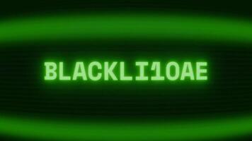 velho verde crt tela mostrando texto na lista negra aparecendo dentro aleatória falha e codificação estilo video