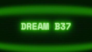 antiguo verde crt pantalla demostración texto sueño grande apareciendo en aleatorio falla y codificación estilo video