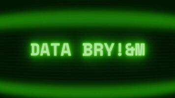 velho verde crt tela mostrando texto dados violação aparecendo dentro aleatória falha e codificação estilo video