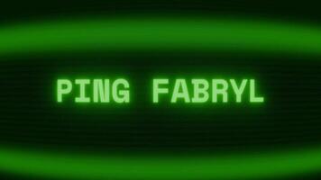 antiguo verde crt pantalla demostración texto silbido ha fallado apareciendo en aleatorio falla y codificación estilo video