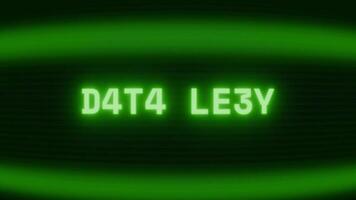 velho verde crt tela mostrando texto d4t4 vazamento aparecendo dentro aleatória falha e codificação estilo video